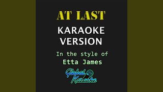 At Last Karaoke Backing Track In the Style of Etta James [upl. by Cutler187]