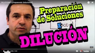 Diluciones QUÍMICAS Clase 11 Preparación de SOLUCIONES [upl. by Einafets]