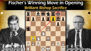 Fischer’s Winning Move in Opening  Fischer vs Reshevsky 1958 [upl. by Ojela214]