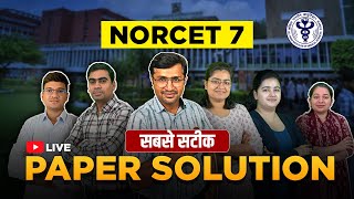 NORCET 7 PAPER SOLUTION  COMPLETE ANALYSIS AND ANSWER KEY  NORCET 2024 [upl. by Ydroj158]