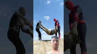 Spiderman and spider venom throw childshorts spidermanfunnymarvel spideryvenom 2 yt [upl. by Vogele]