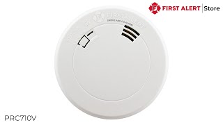 First Alert Compact 10 Year Combo Photoelectric Smoke amp Carbon Monoxide Alarm with Voice  PRC710V [upl. by Clayson]