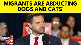 JD Vance Spreads Debunked Claims About Haitian Immigrants Eating Pets  US News  News18  N18G [upl. by Jermyn]