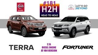 H2H 181 Nissan TERRA vs Toyota FORTUNER [upl. by Caprice]