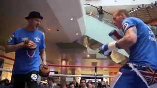 GEORGE GROVES amp PADDY FITZPATRICK PAD WORKOUT  WESTFIELD  FROCH v GROVES 2 [upl. by Nnylatsirk]