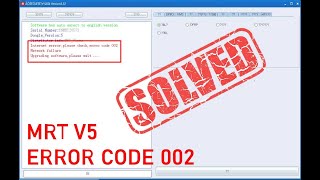 How to Fix MRT V5 Internet errrorplease checkerrro code 002 [upl. by Zebedee]