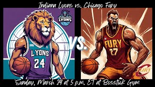 ABA Central Region Championship Game Indiana Lyons vs Chicago Fury  March 24 2024 [upl. by Nidak]