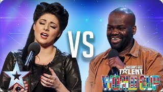 Lucy Kay vs Daliso Chaponda  Britains Got Talent World Cup 2018 [upl. by Nytsirk135]