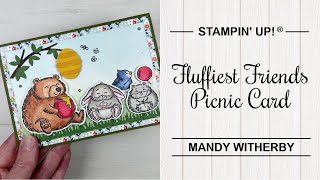 Fluffiest Friends Picnic Card  Stampin Up® [upl. by Ellehsat442]