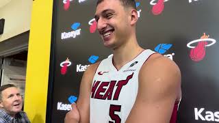 Nikola Jovic interview at 2024 Miami HEAT media day [upl. by Stanford]