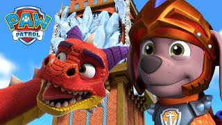 An Ice Breathing Dragon Rescue Knights save the Frozen Castle  PAW Patrol Cartoon Compilation [upl. by Nairam549]