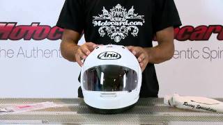 Review Arai Rx7 Gp  Motocardcom [upl. by Ebonee]