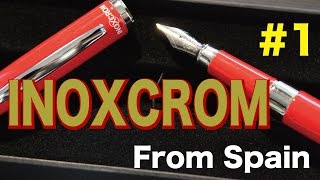 【万年筆】スペインの万年筆 INOXCROM イノックスクロム 01 fountain pen [upl. by Halsy]