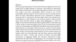 DeFiScanner Spotting DeFi Attacks Exploiting Logic Vulnerabilities on Blockchain [upl. by Bernt]