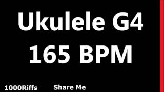 Ukulele Metronome G4  165 BPM [upl. by Crescin]