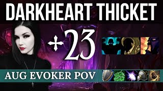 Augvoker Gameplay 23 Darkheart Thicket Fortified Entangling Bolstering 4 pugs M S3 [upl. by Marella]