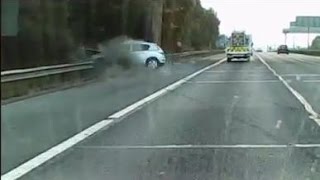 Crash On The M40 Caught on Dash Cam [upl. by Berglund]