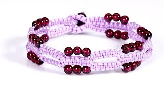 How to knit a doublelayer bracelet  DIY bracelet tutorial [upl. by Sregor960]