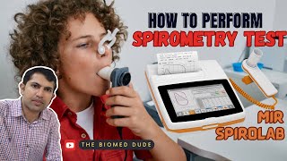 MIR Spirolab  How to use spirometer  vitalograph  Spirometery test  The Biomed Dude spirograph [upl. by Caffrey]