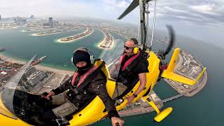 Insane gyrocopter flight over the Palm Dubai [upl. by Eimmat]