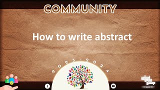 L10 How to write abstract DFM Community [upl. by Brocky378]