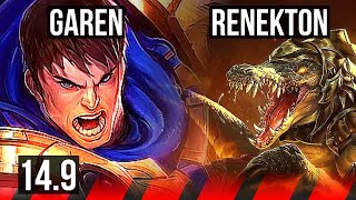 GAREN vs RENEKTON TOP  803 Legendary  EUW Master  149 [upl. by Wendt]