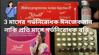 Contraceptive injection 3 months khusi injectiondepo provera injection সব তথ্য সহজ বাংলা ভাষায় [upl. by Archambault482]