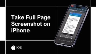 How to Take Full Page Screenshot on iPhone [upl. by Sivie]