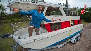 Finishing The Fiberglass Repair On My Houseboat 1 year of work [upl. by Gruchot]