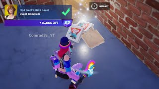 Find empty pizza boxes Fortnite [upl. by Anadroj929]