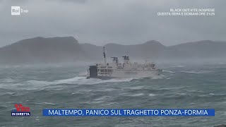 Maltempo panico sul traghetto PonzaFormia  La vita in diretta  23012023 [upl. by Yamauchi]