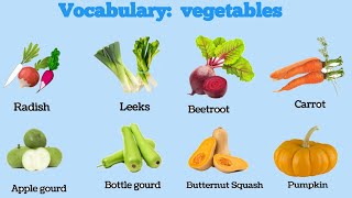 Vegetables name in English  Vocabulary with pictures  Vegetables name [upl. by Leveroni666]