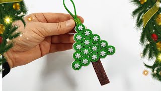 VERY EASY  DIY Christmas Ornaments  Christmas Ornament Idea from Glitter Foam 2 [upl. by Wahlstrom932]