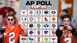 REACTING TO THE NEW COLLEGE FOOTBALL RANKINGS [upl. by Johnnie]