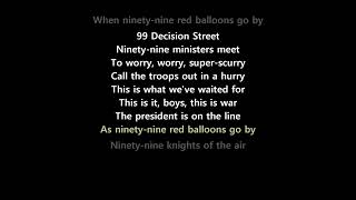 99 Red Balloons Lyrics  NENA [upl. by Acinelav165]