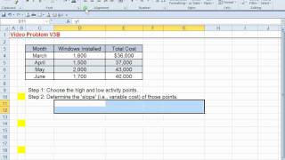 Cost Estimation Using the HighLow Method V5B [upl. by Nwahsad]