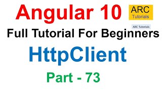 Angular 10 Tutorial 73  HttpClient Tutorial  Angular 10 Tutorial For Beginners [upl. by Clayberg290]