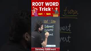 Vocabulary with Trick  Vert Root Word Tricks shorts by Sandeep Kesarwani ssccgl2024 [upl. by Noram344]