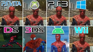 The Amazing Spider Man 2012 3DS vs PS Vita vs PS3 vs Wii vs Xbox 360 vs Android vs PC vs DS [upl. by Cyb]