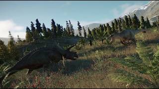 Torosaurus VS Qianzhousaurus  A JWE 2 Cinematic [upl. by Lemmy]