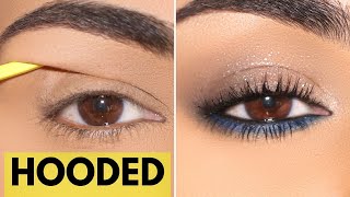 The Unbelievable Effect of Blue Eyeshadow on Hooded Eyes [upl. by Quartana502]