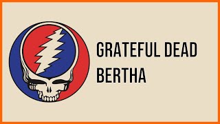 Grateful Dead  Bertha Backing Track [upl. by Ahcurb]