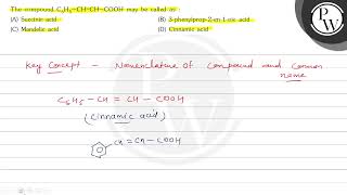 The compound \ \mathrmC6 \mathrmH5\mathrmCH\mathrmC [upl. by Nahtahoj]