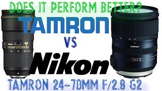 TAMRON 2470mm f28 G2 vs Nikon 2470mm f28E ED VR Lens  WHAT TO EXPECT  PRICE vs PERFORMANCE [upl. by Claybourne]