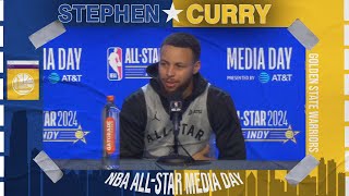 Stephen Curry calls 3PT contest with Ionescu a special opportunity  2024 NBA AllStar Media Day [upl. by Lefty]