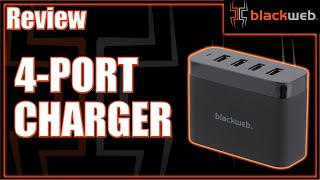 BlackWeb 4Port USB Wall Charger Review [upl. by Shulman]