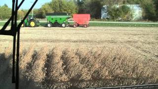 John Deere 9500 Combine In Cab View on 1062011 [upl. by Jake]