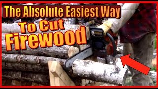 HOW TO CUT A LOT OF WOOD FAST Build Your Own Sawbuck and Simplify The Task Of Cutting Firewood [upl. by Yard360]