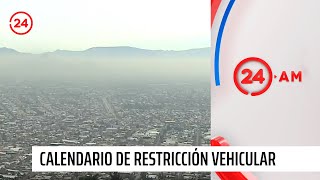 Calendario de restricción vehicular 2023 comienza la próxima semana  24 Horas TVN Chile [upl. by Hailey443]