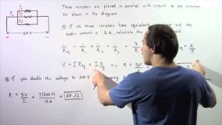 Three Resistors in Parallel Example [upl. by Rehpitsirhc]